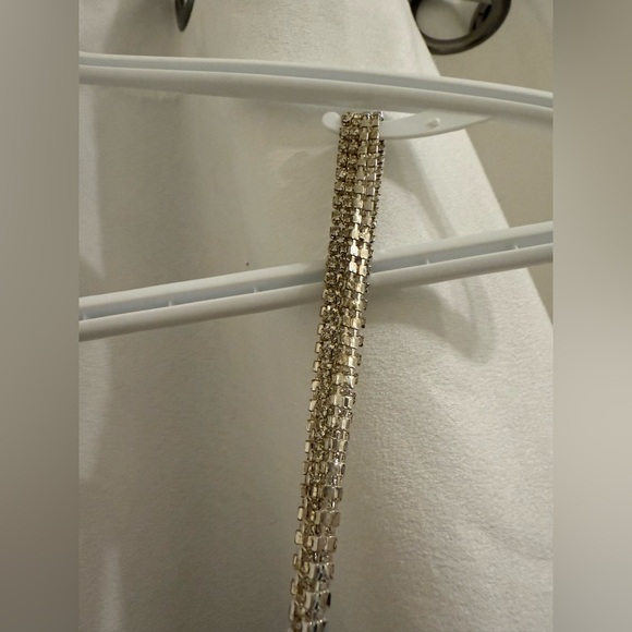 Black evening dress small crystal straps fitted body dress - Picture 4 of 4